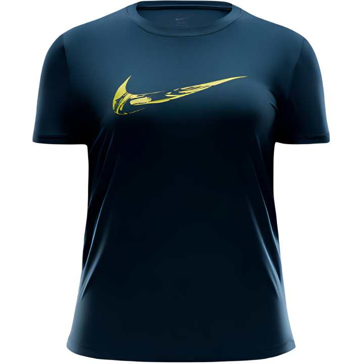 Nike Nike Regular Running T Shirt Women's Arsenal Marine Blue/Bright Cactus