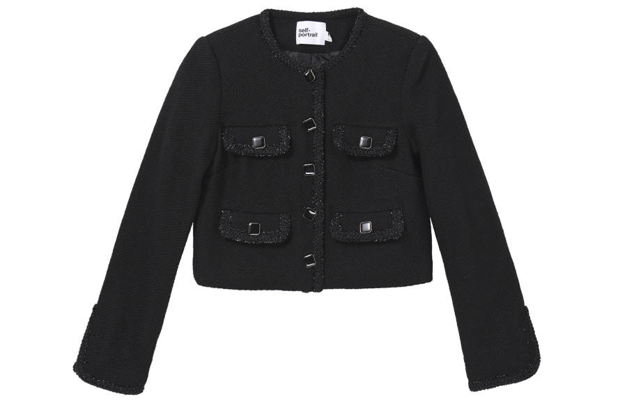 Self-portrait Self portrait Jacket Women's Black
