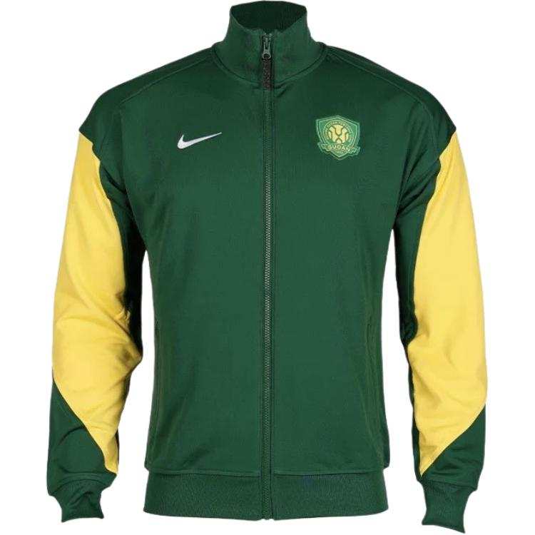 Nike Nike Beijing Guoan 25th Season Beijing Guoan Quick Dry Fleece Lined Stand Collar Long Sleeved Soccer Jersey Men's