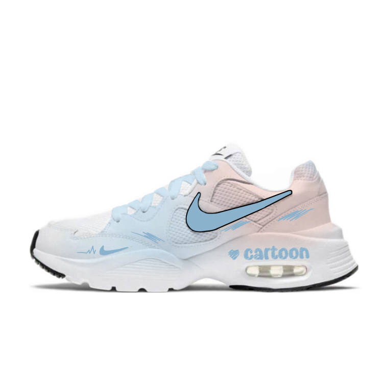 Nike Nike Air Max Fusion Abrasion Resistant Slip Resistant Low top Running Shoes Women's Blue Pink