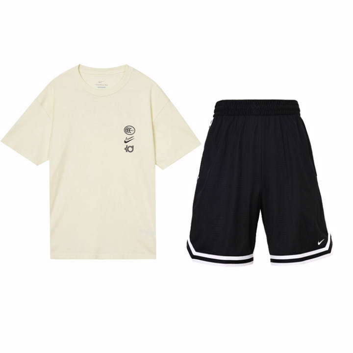Nike Nike Casual Sportswear Men's Coconut Milk/Black Crew Neck Moderate