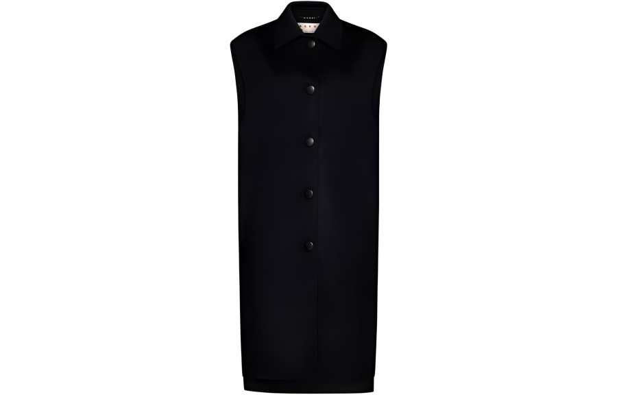 MARNI MARNI Asymmetric Virgin Wool cashmere Blend Coat