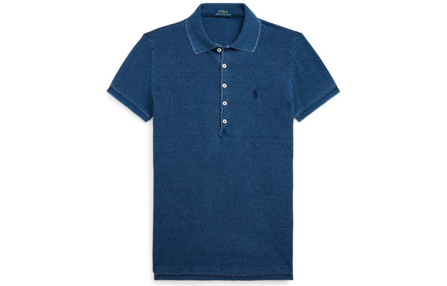 Polo Ralph Lauren SS22 Polo Shirt Women's Slim Fit Marine Blue