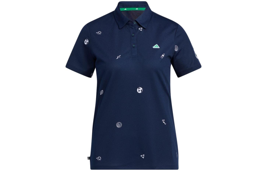 Adidas Adidas Polo Shirts Women's Blue Polo Collar Moderate Straight Fit