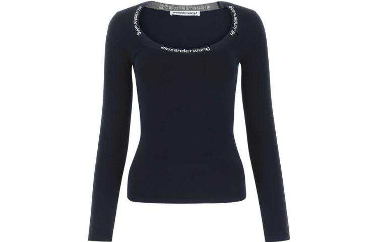 Alexander Wang Knitwear Women's Midnight Blue Crew Neck Moderate