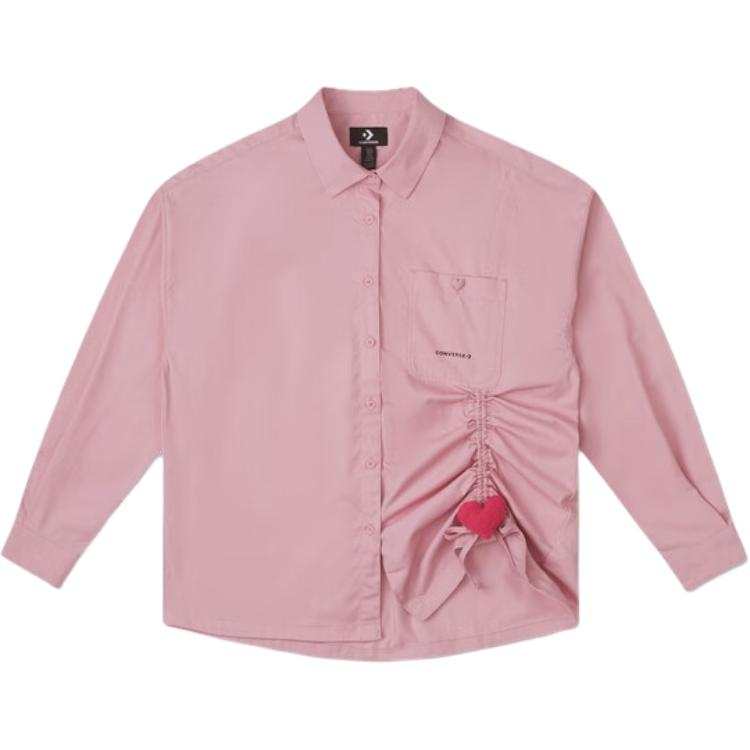 Converse Shirts Women's Pink Lapel Moderate Shirt