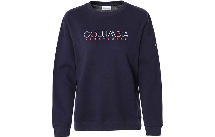 Columbia Sweatshirts Women's Navy Blue Crew Neck Moderate Regular