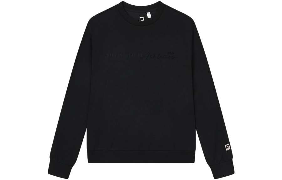 FILA Sweatshirts Women's Black Crew Neck Moderate Regular