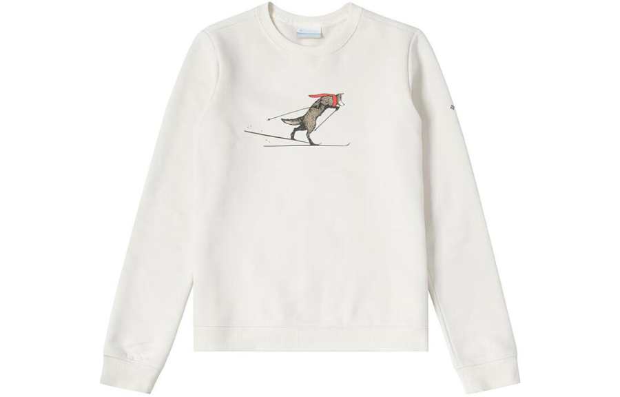 Columbia Sweatshirts Women's White Crew Neck Moderate Regular