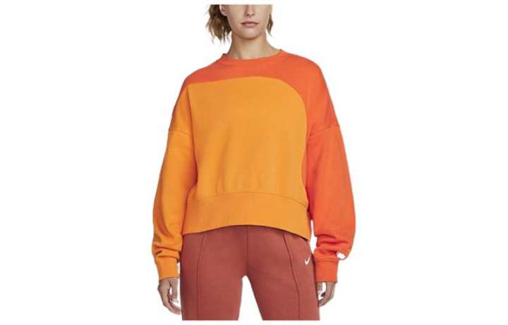 Nike Nike Sweatshirts Women's Orange Crew Neck Moderate Regular