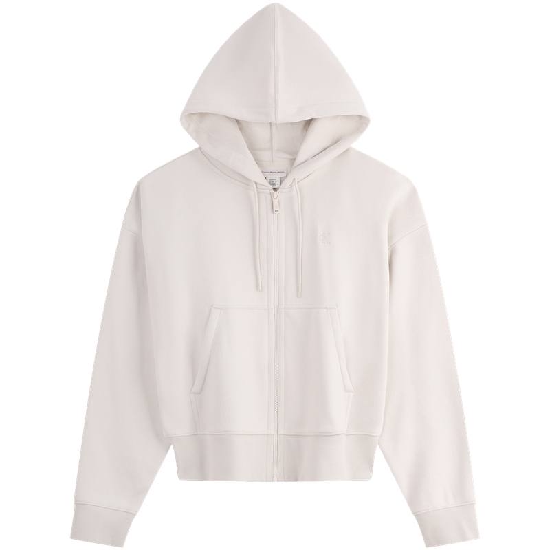 CALVIN KLEIN Fall Solid Color Hooded Drop Shoulder Sleeve Comfortable Commute Fleece Lined Sweatshirt Women's