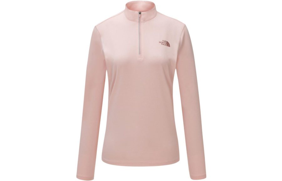 THE NORTH FACE Sweatshirts Women's Pink Stand Collar Moderate Regular