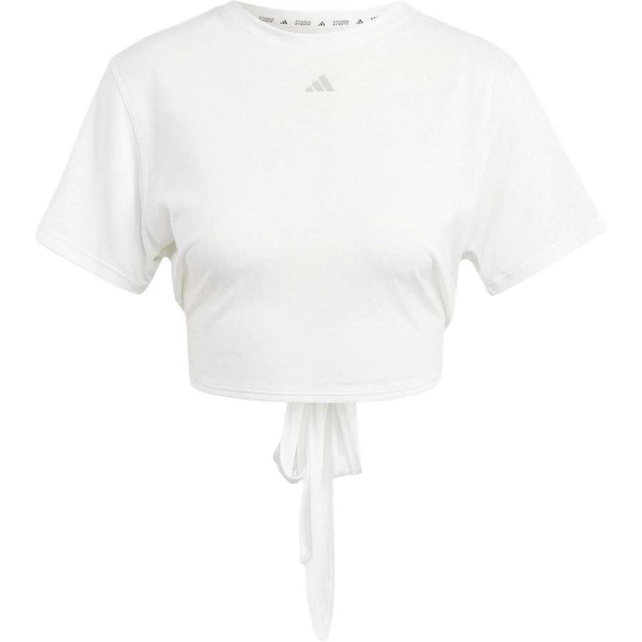Adidas Adidas T Shirts Women's White Crew Neck Moderate Straight Fit