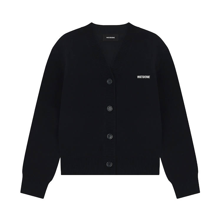 WE11DONE WE11DONE Logo-embroidered Cashmere Cardigan