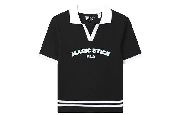 FILA X Magic Stick Joint Series Polo Shirt Women's Jet Black