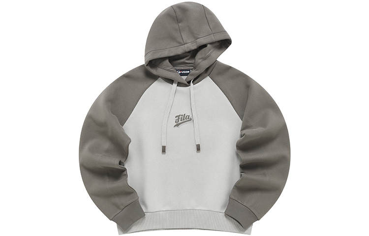 FILA FUSION Sweatshirts Women's Kha Gray Hooded Moderate Regular