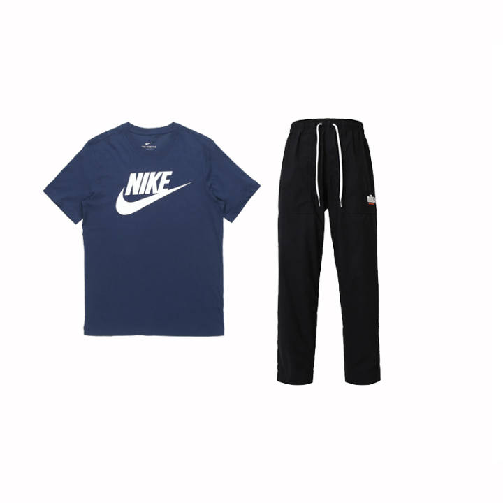 Nike Nike Casual Sportswear Men's Dark Navy Blue/Black Crew Neck Moderate