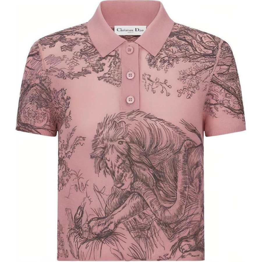 DIOR Dioriviera SS23 Polo Shirt Women's Pink