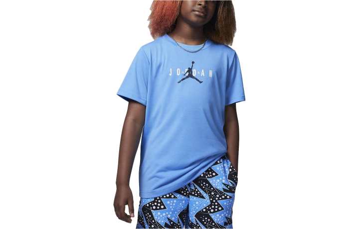 Jordan Jordan T Shirts Women's Blue Crew Neck Moderate Straight Fit