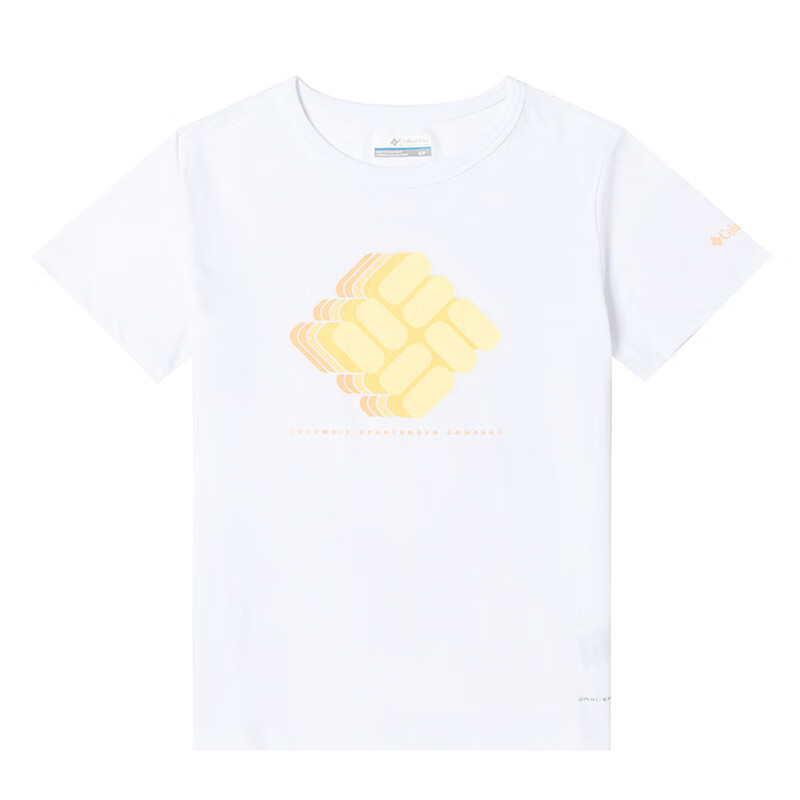 Columbia T Shirts Women's White Crew Neck Moderate Straight Fit
