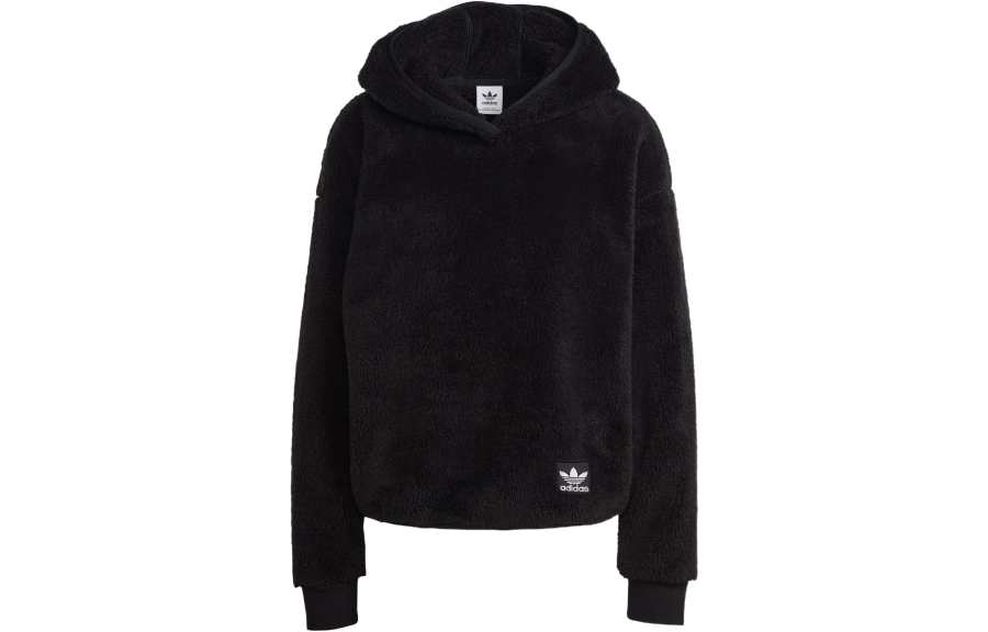 Adidas Originals Sweatshirts Women's Black Hooded Moderate Regular