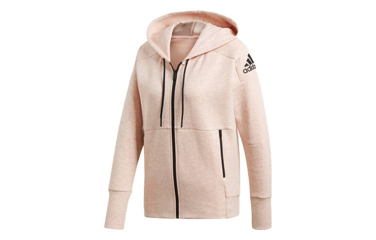 Adidas Adidas Jackets Women's Hazy Coral Powder Hooded Moderate
