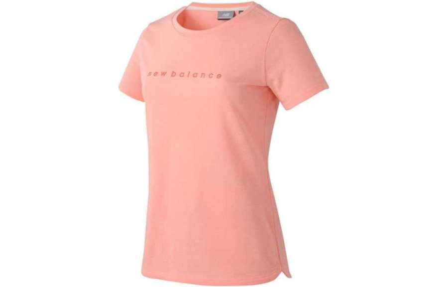 New Balance New Balance T Shirts Women's Pink Crew Neck Moderate Other