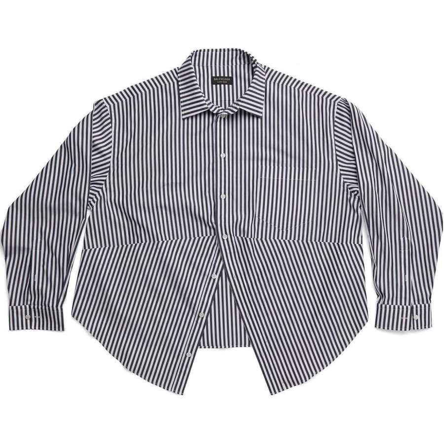Balenciaga Swing striped cotton shirt