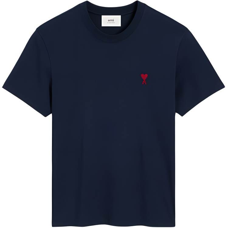 AMIPARIS Ami Paris Logo Embroidered Crewneck T Shirt