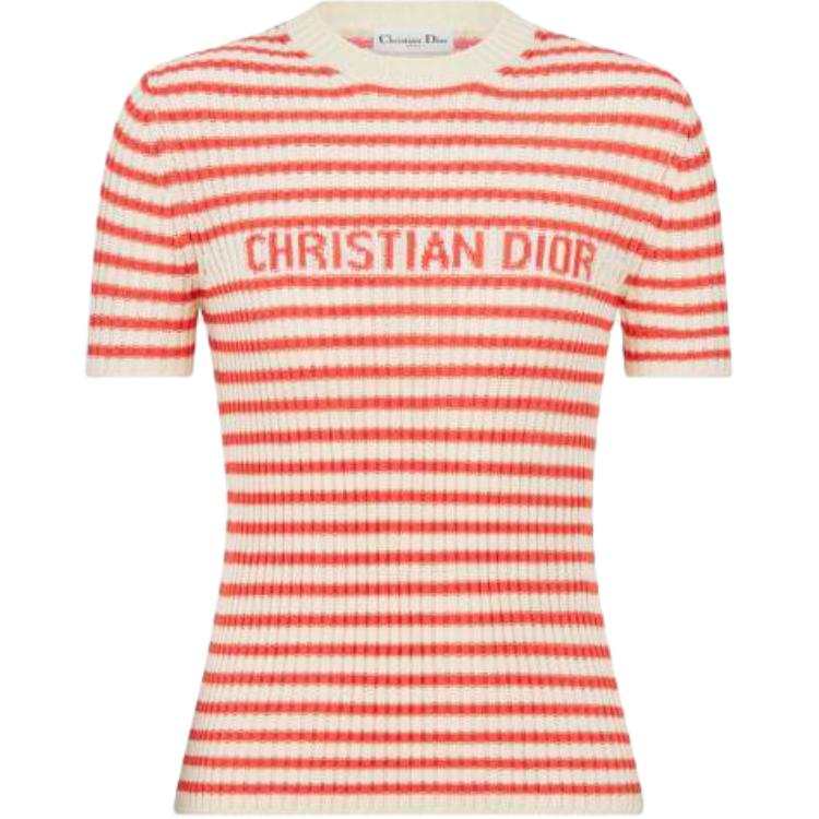 DIOR Knitwear Women's Orange Crew Neck Moderate