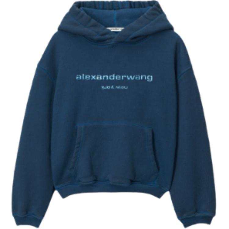 Alexander Wang Logo embossed Cotton Hoodie