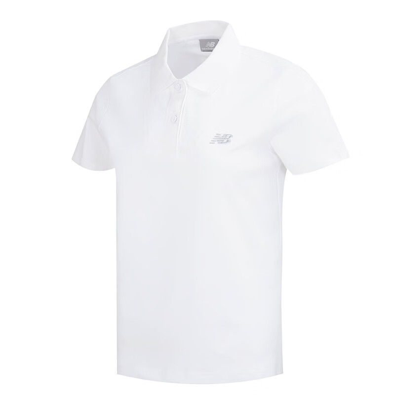 New Balance New Balance Polo Shirts Women's White Polo Collar Moderate Straight Fit