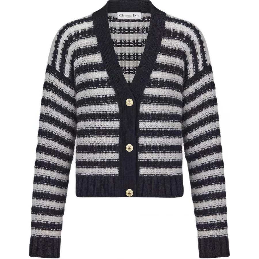 DIOR Knitwear Women's Black V Neck Moderate