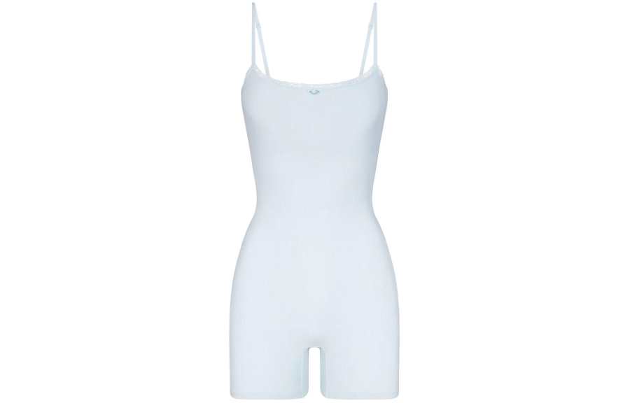 Skims Wedding Dress Collection SOFT LOUNGE LACE ONESIE Jumpsuit Women's CELESTE/Sky Blue