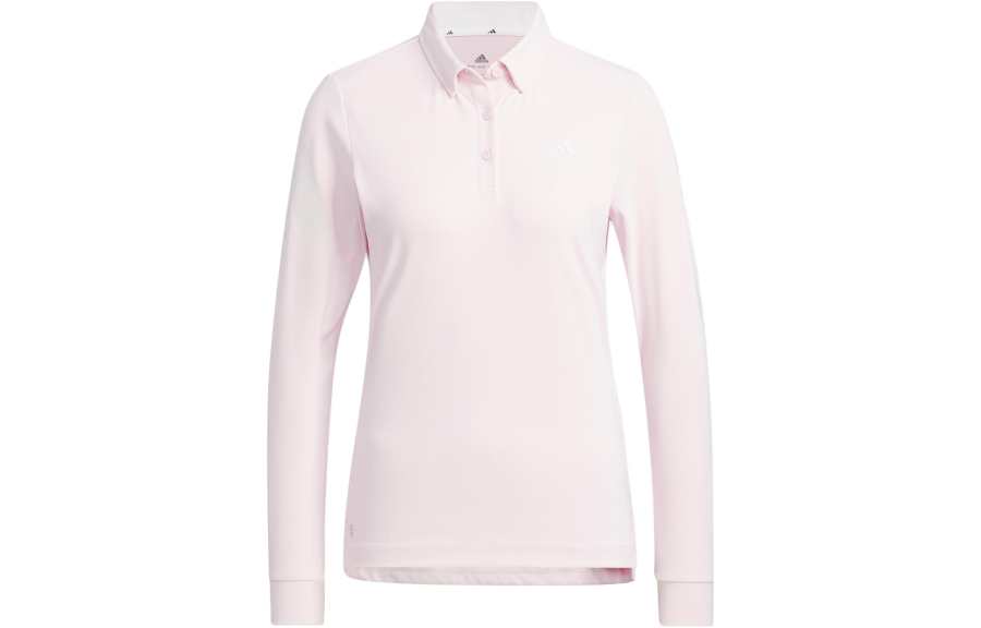 Adidas Adidas Polo Shirts Women's Clear Pink Polo Collar Moderate Straight Fit