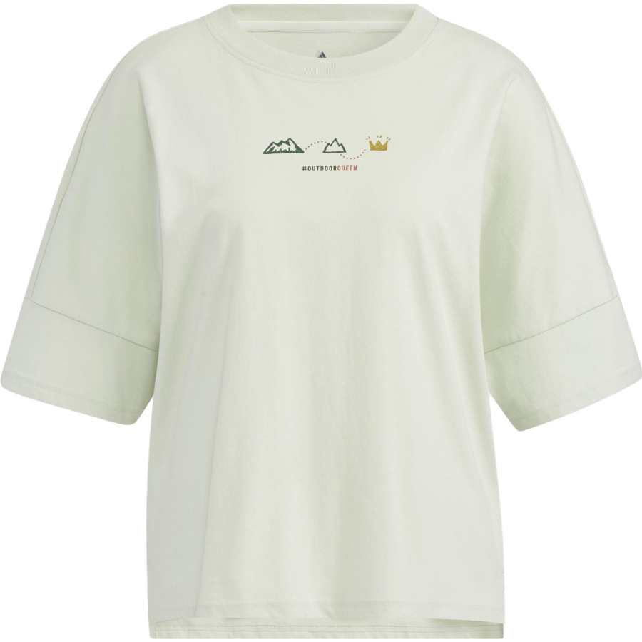 Adidas Adidas T Shirts Women's White Crew Neck Moderate Straight Fit