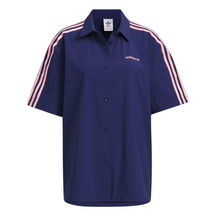 Adidas Adidas Woven Short Sleeve Shirt Women's Dark Blue