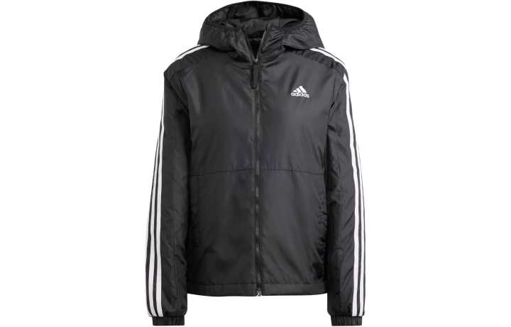 Adidas Adidas Essentials 3 Stripes Insulated Hooded Jacket Jackets & Coats Women's Black