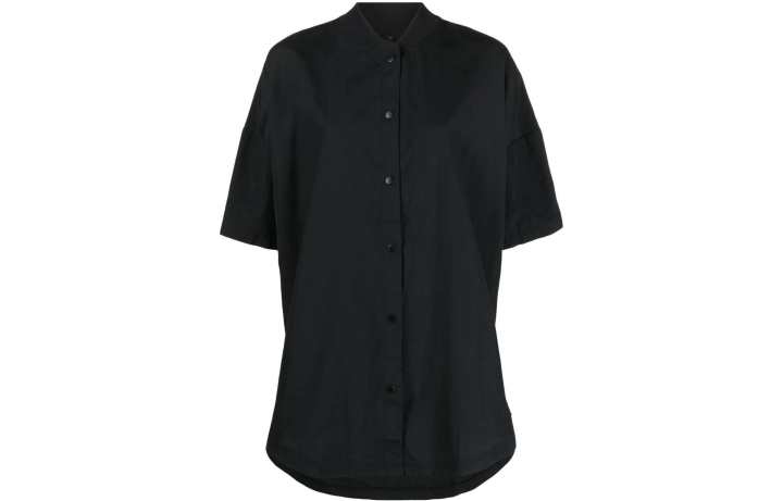 Adidas Adidas Shirts Women's Black Stand Collar Moderate Shirt