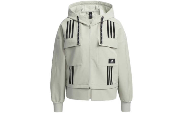 Adidas Adidas Jackets Women's Green Hooded Moderate