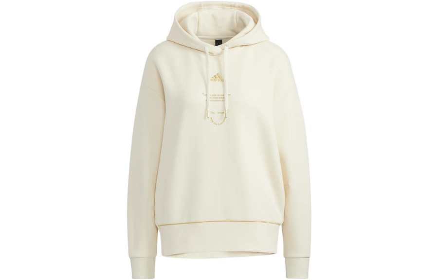 Adidas Adidas Sweatshirts Women's Ecru Hooded Moderate Regular