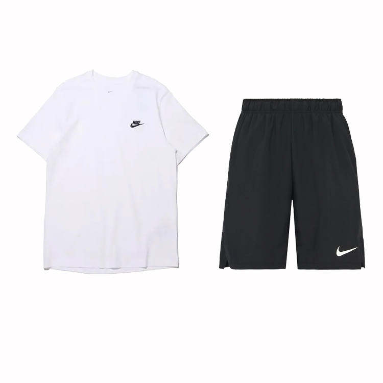 Nike Nike Casual Sportswear Men's White/Black Crew Neck Moderate