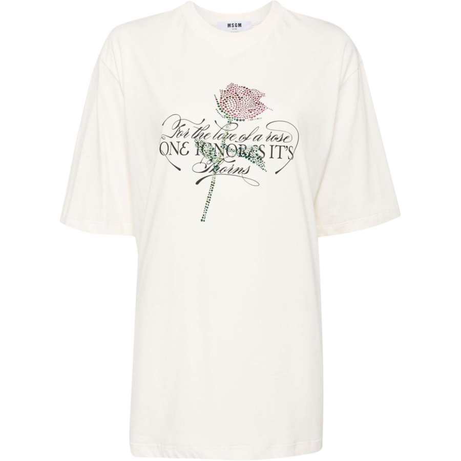 MSGM MSGM Rhinestone-embellished T-shirt