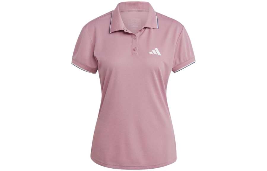 Adidas Adidas Polo Shirts Women's Pink Polo Collar Moderate Straight Fit