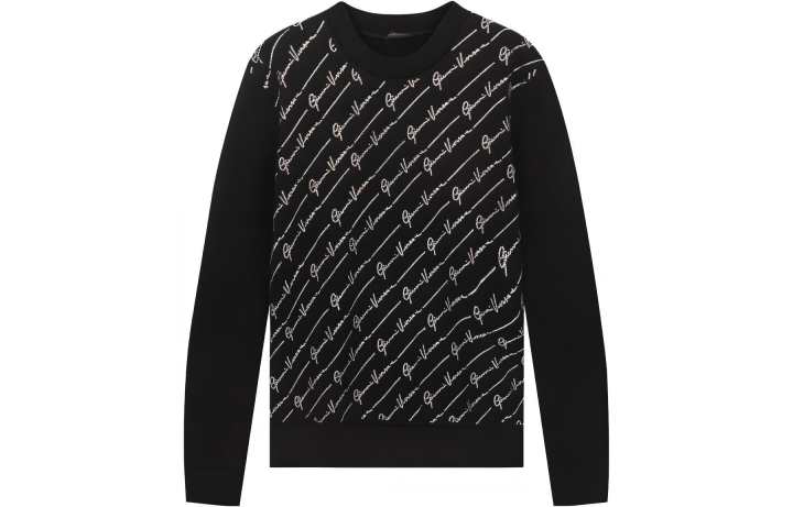 VERSACE VERSACE Sweatshirts Women's Black Crew Neck Moderate Regular