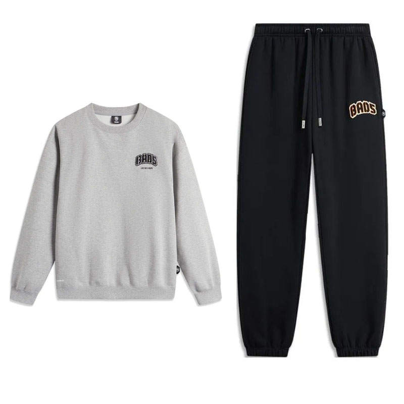 Li-Ning Li Ning Sweatshirt Sets Men's Crew Neck Moderate
