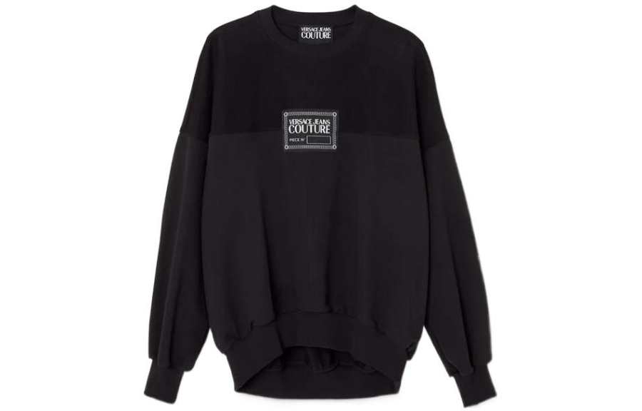 VERSACE JEANS COUTURE Sweatshirts Women's Black Crew Neck Moderate