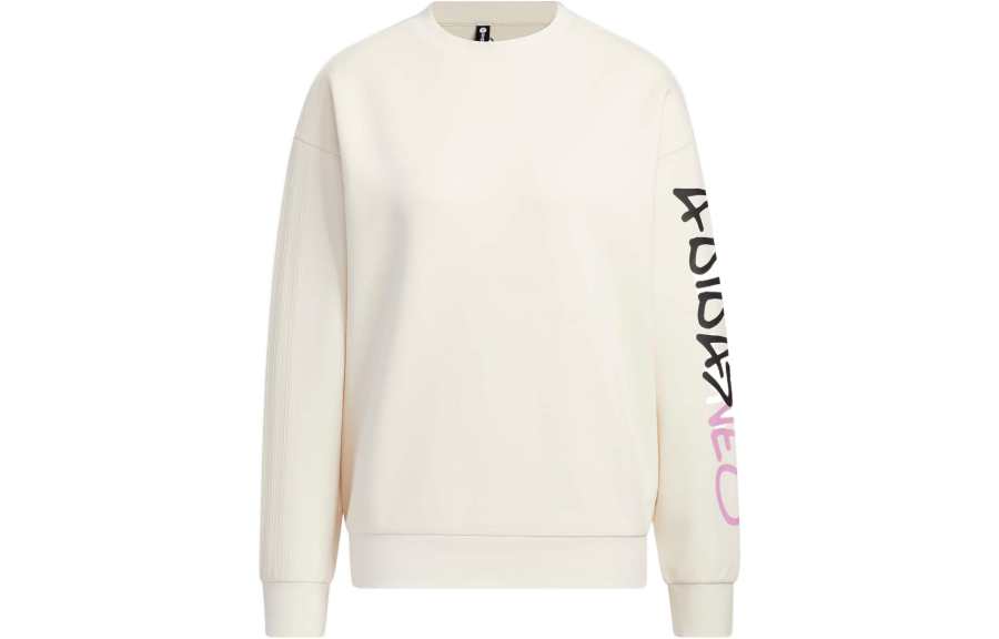 Adidas Neo Sweatshirts Women's White Crew Neck Moderate Regular