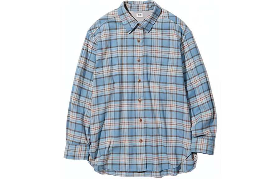 UNIQLO Shirts Women's Pink/Blue Pointed Collar Moderate Other