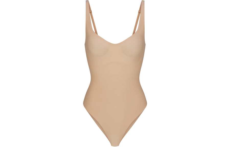 Skims Swim Scoop Neck One Piece Cocoa